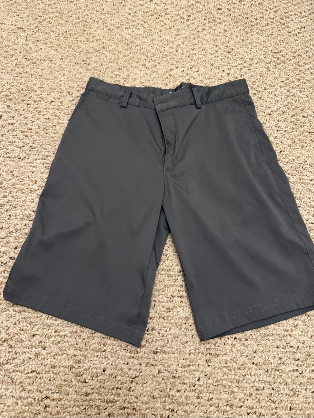 Nike dri-fit Men's Gray Flat-Front Golf Shorts
